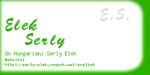 elek serly business card